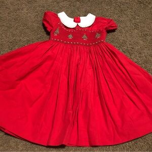 girls sz 3 Antoinette Paris Cjeistmas smocked dress